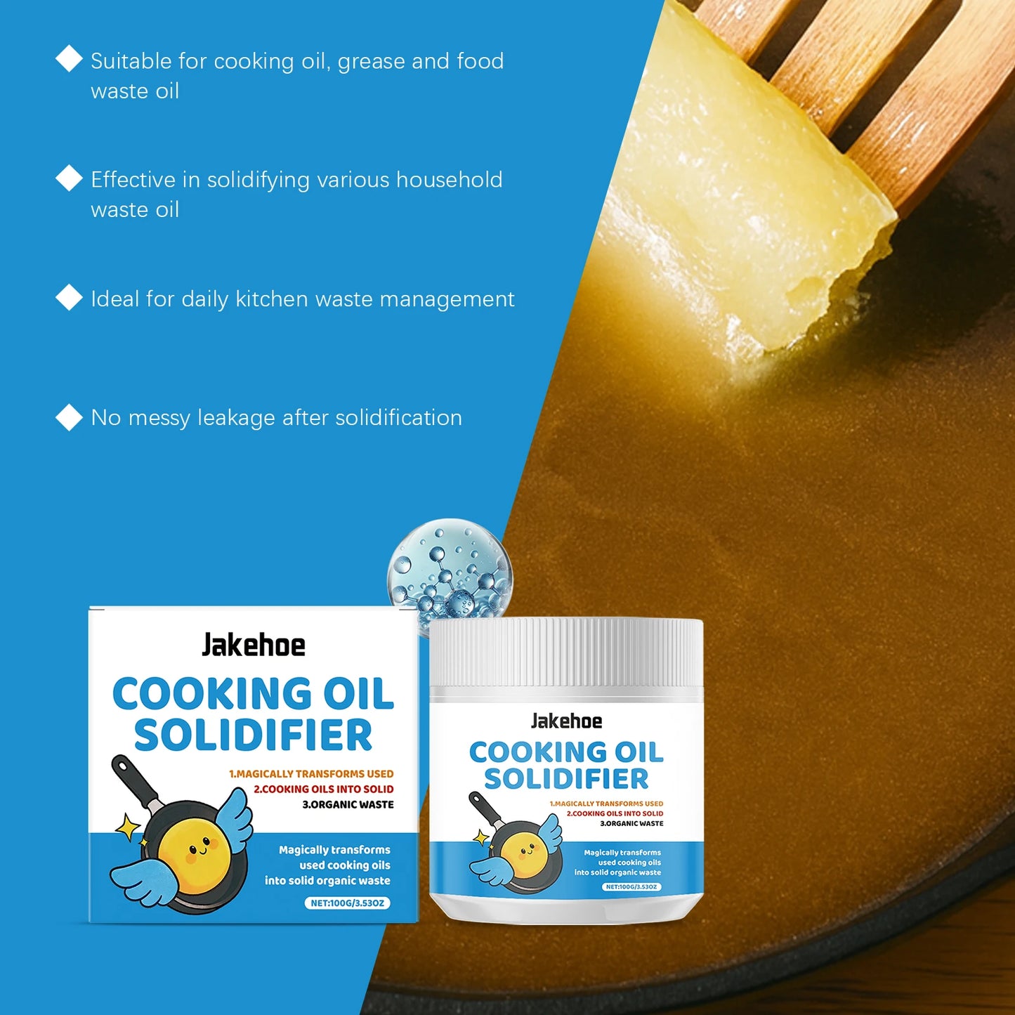 Magic Oil Solidifier Powder for Used Cooking Oil | Kidget