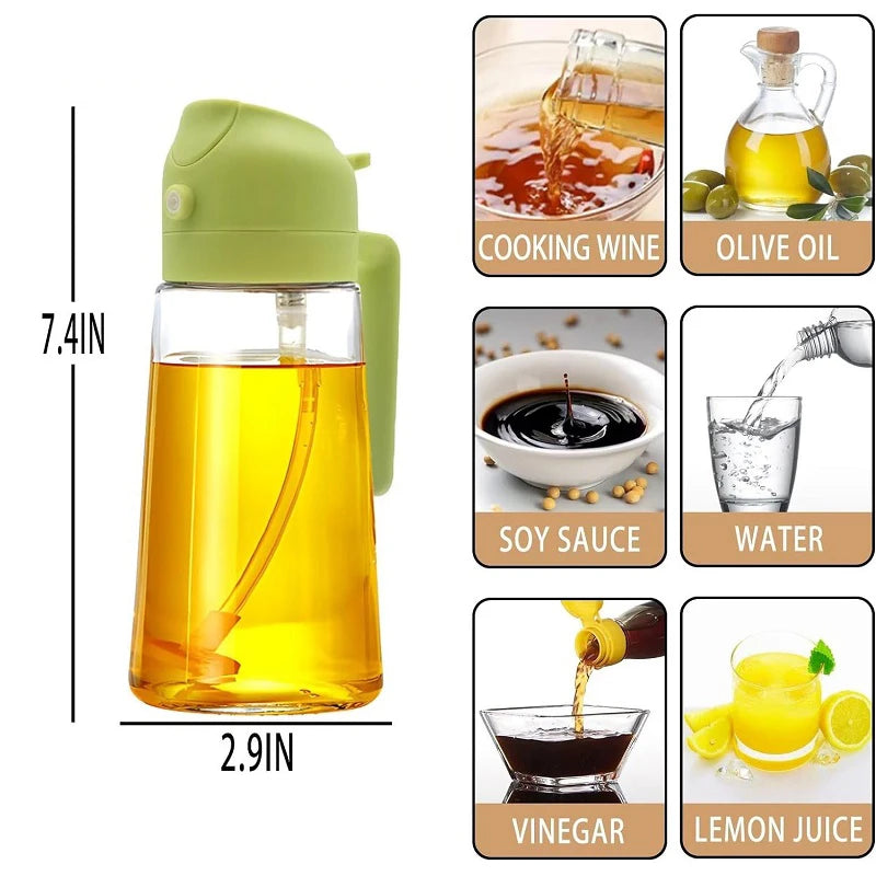 ⁠2-in-1  Oil Spray & Pour Dispenser Bottle (500ml) | Kidget