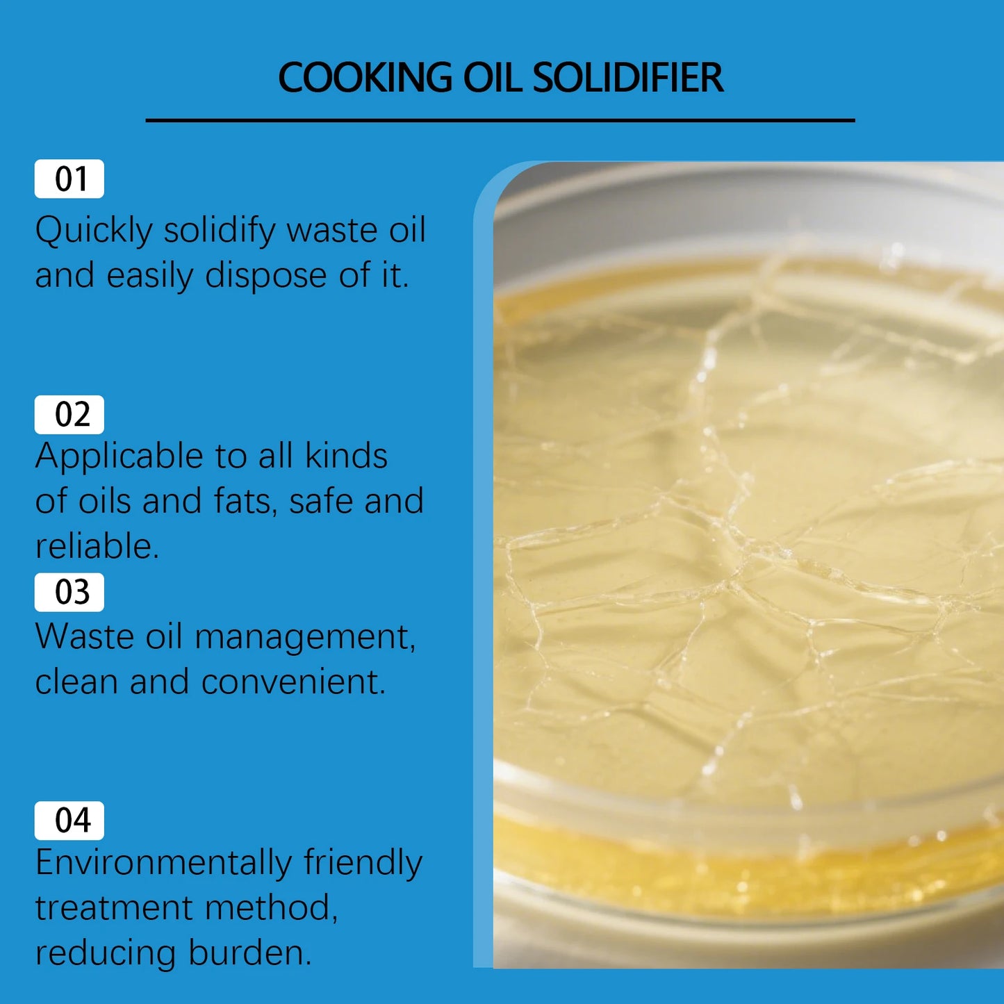 Cooking oil Solidifier